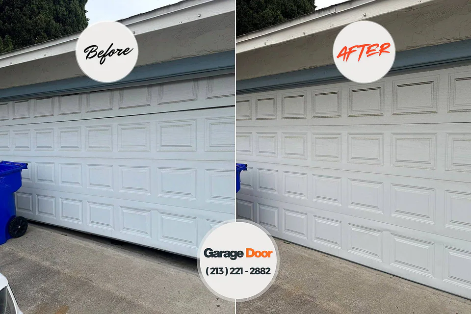 Before and after: garage door repair Port Allen, LA